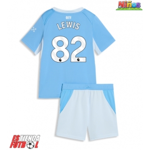 Manchester City Rico Lewis #82 Primera Equipación Niños 2026-27 Manga Corta (+ Pantalones cortos)